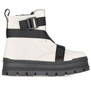 UGG Women's Black and White Combat Boots